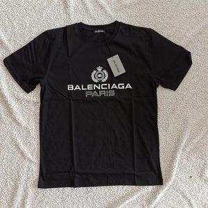 Balenciaga Paris Printed Short Sleeve Tee , NWT